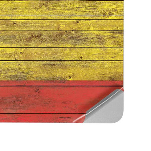 Spain Flag Dark Wood Surface Laptop Studio Skin